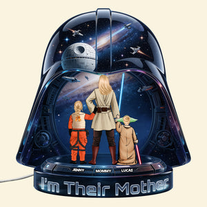 Warrior Mom and Kids Acrylic Light Box - Personalized Gifts For Mother 02natn100426-Homacus