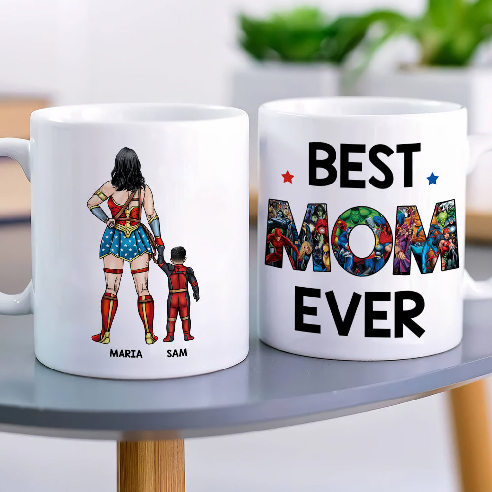 Best Mom Ever - Personalized Mug - Mother's Day Gift For Super Mom-Homacus