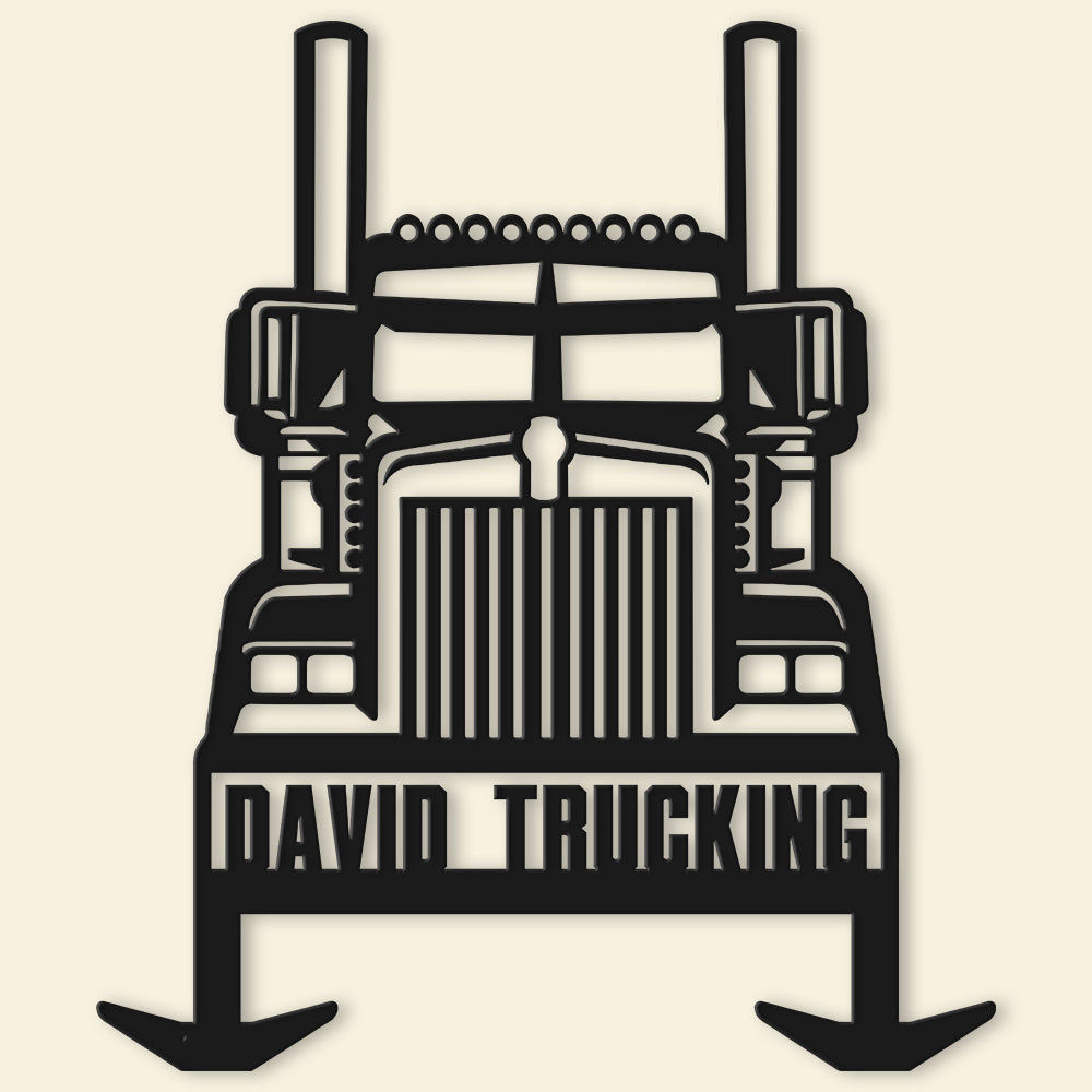 Personalized Gifts For Truck Lovers Hanging Metal Sign 02HUDT180624-Homacus