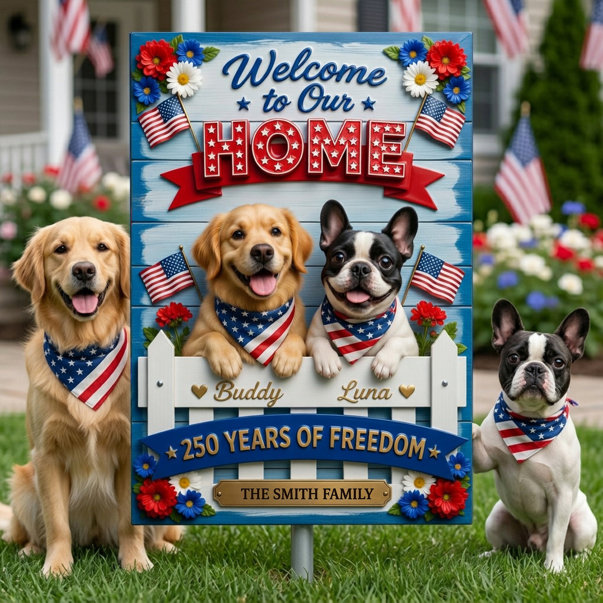 Welcome To Our Home Metal Sign - Custom Photo 250 USA 05TYLU310326-Homacus
