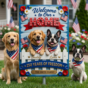 Welcome To Our Home Metal Sign - Custom Photo 250 USA 05TYLU310326-Homacus