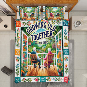 Personalized Gifts For Couple Quilt Bedding Set Special Line 04tgtn090125 Growing Old Together-Homacus