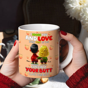 Personalized Gifts For Couples Coffee Mug I Adore And Love Every Part Of You 02OHLU240125-Homacus