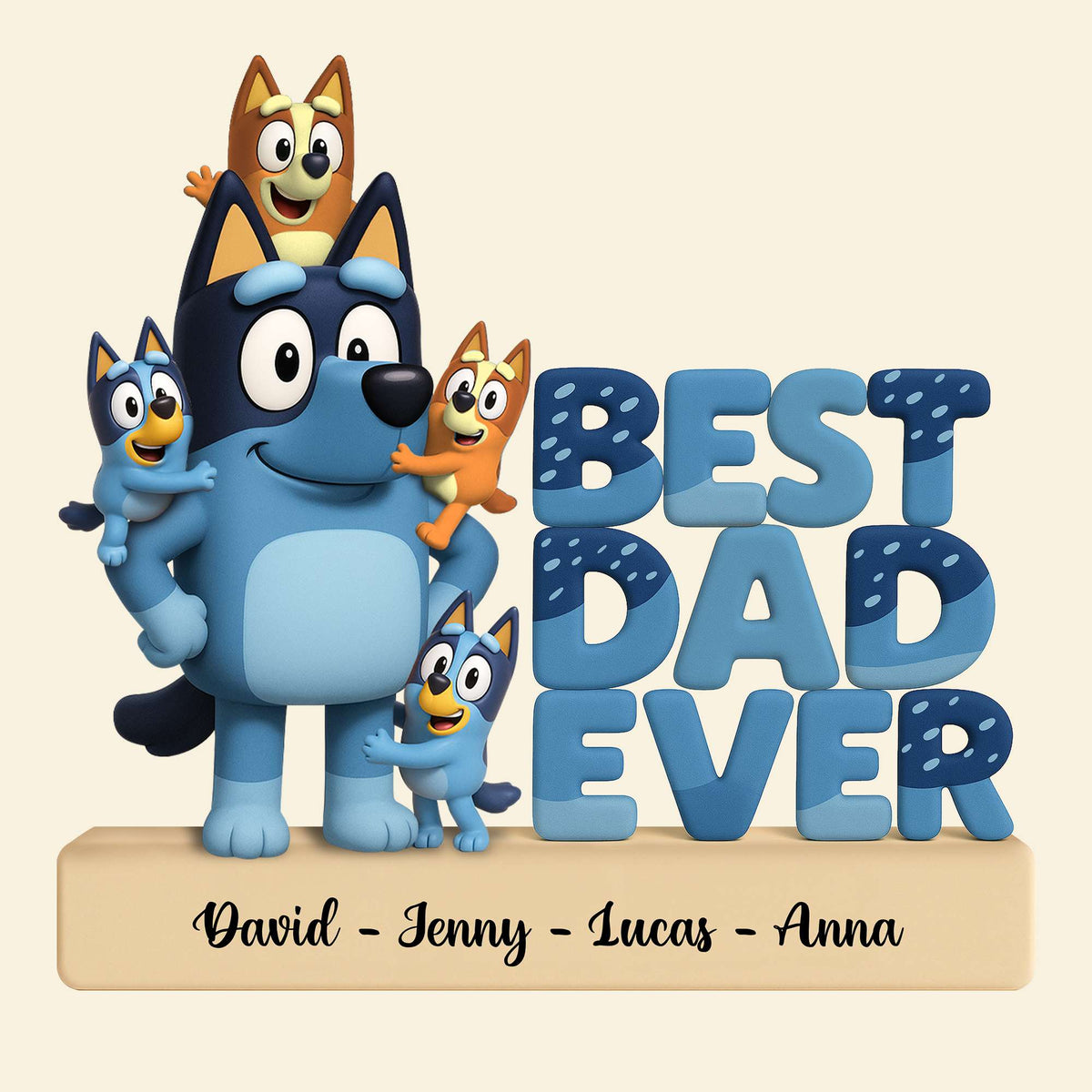 Best Dad Ever Acrylic Plaque - Personalized Gifts For Father 01OHTN090525-Homacus