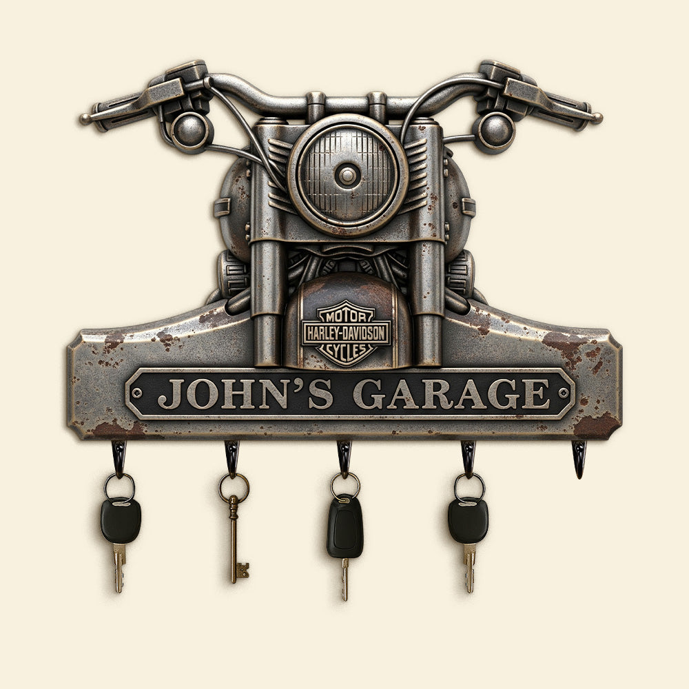 Motorcycles Garage Personalized Gifts For Motor Lovers Key Hanger 01natn070725-Homacus