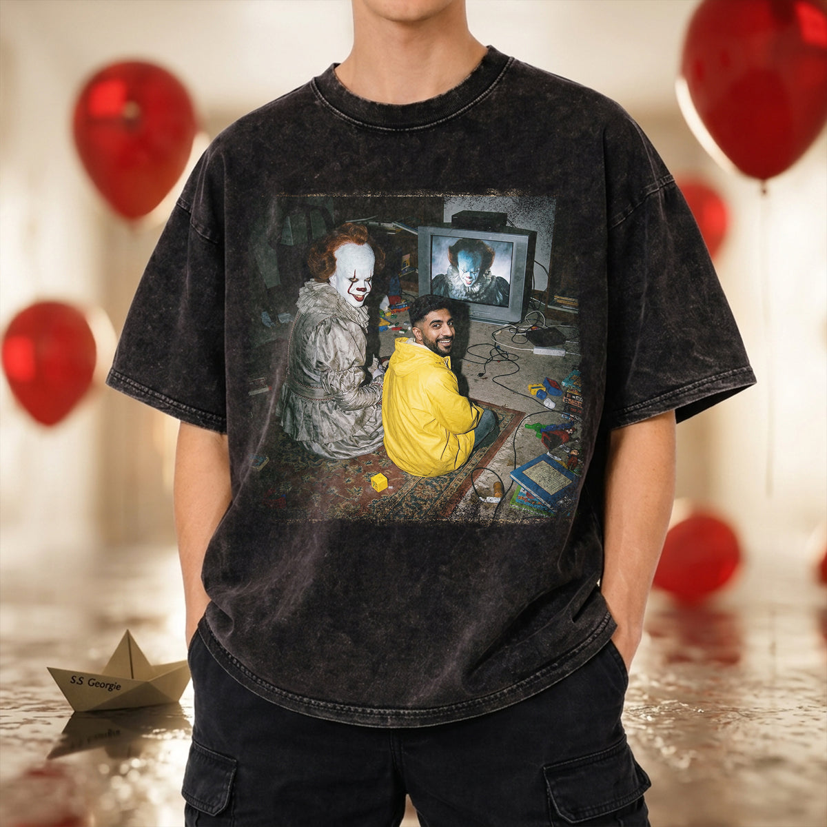 Fun And Scary Washed T-Shirt Custom Photo Gifts For Horror Lovers 03PALU070426-Homacus