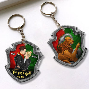 Personalized Gifts For Couple Keychain You Put A Spell On Me Wizard Kissing Couple 02HUDT060224TM-Homacus