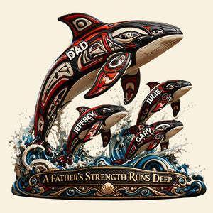 Dolphin Dad Indigenous Acrylic Plaque - Personalized Gifts For Dad 02TODT180426-Homacus