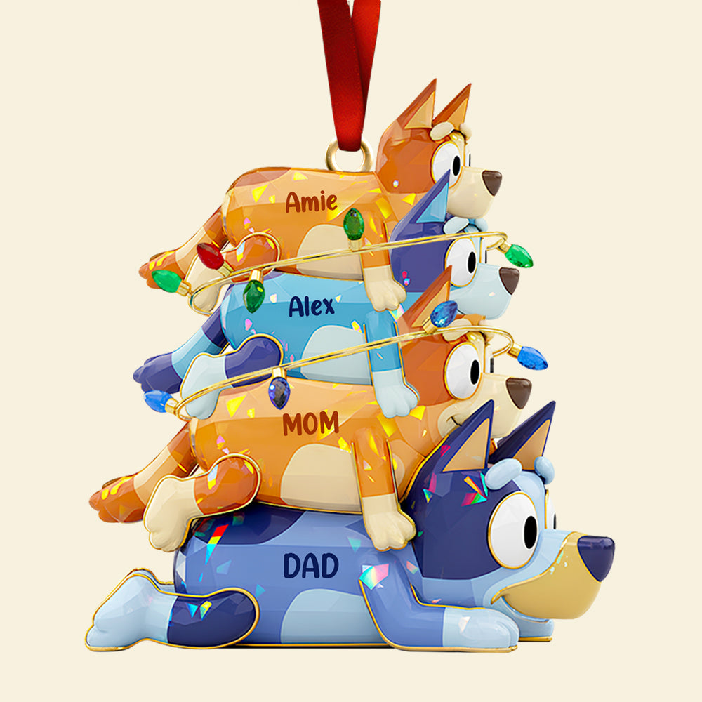 Stacked Family Fun Christmas Ornament Fun Personalized Gifts For Family 02OHDT011025-Homacus