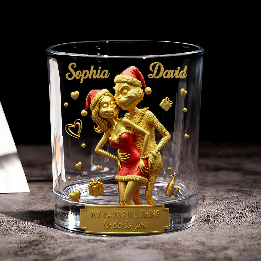 Cheeky Couple Drinking Glass - Personalized Gifts For Couples 06PGLU221025-Homacus