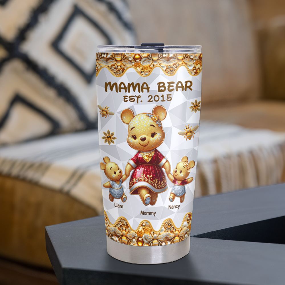 Mama Bear Tumbler - Personalized Gifts For Mom 01tgpu090425-Homacus