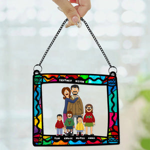 Personalized Gifts For Family Window Hanging Suncatcher Ornament 02ACDT040225HG-Homacus