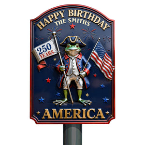 Revolutionary Frog Metal Sign, Personalized Decor Gifts For Patriots 01qhqn300526
