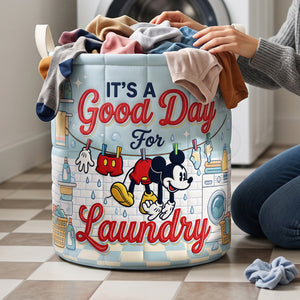 Is It A Good Day For Laundry Quilted Laundry Basket - Personalized Gifts 01natn110726-Homacus