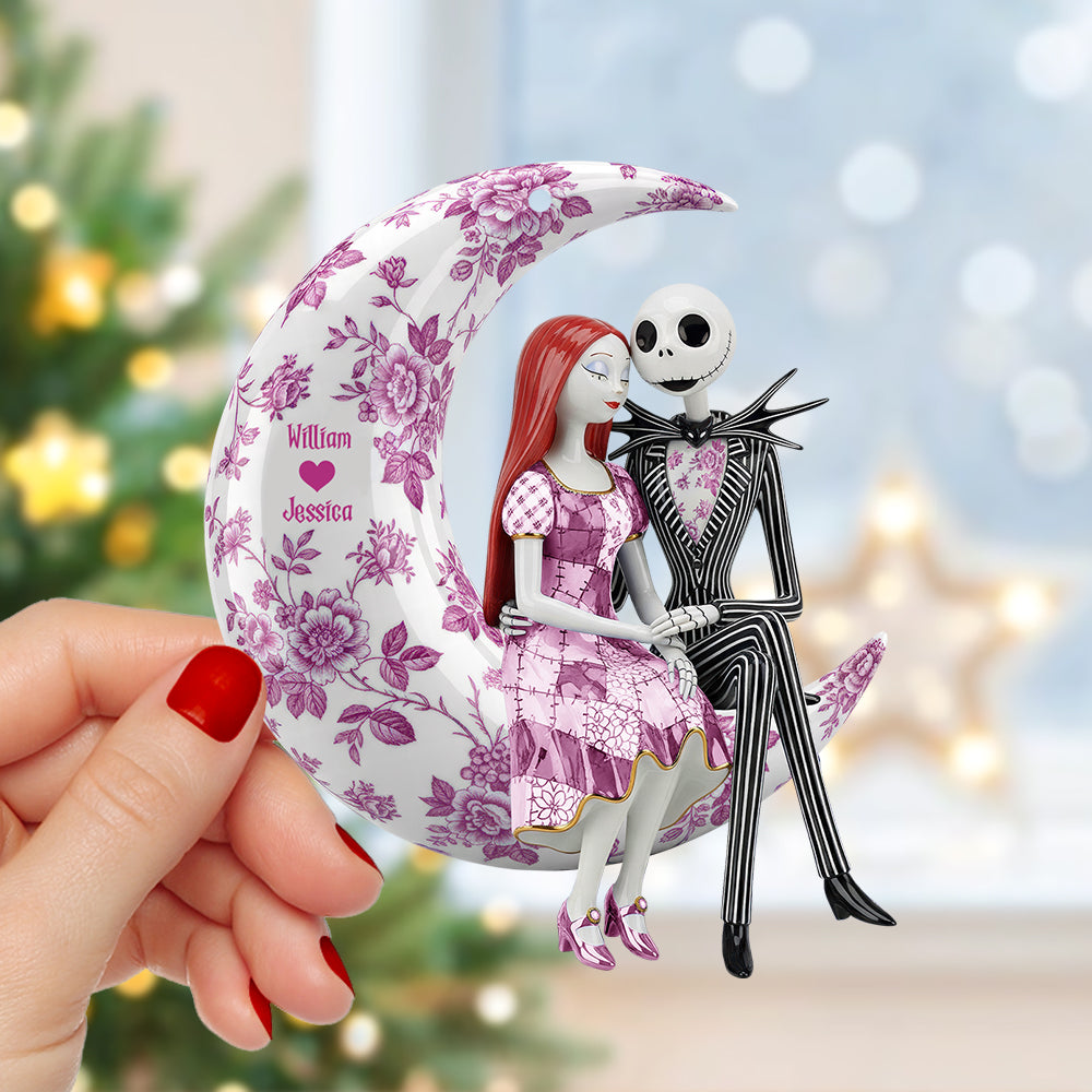 Romantic Moon Couple Ornament – Personalized Christmas Gifts For Couple 03pgqn080925-Homacus