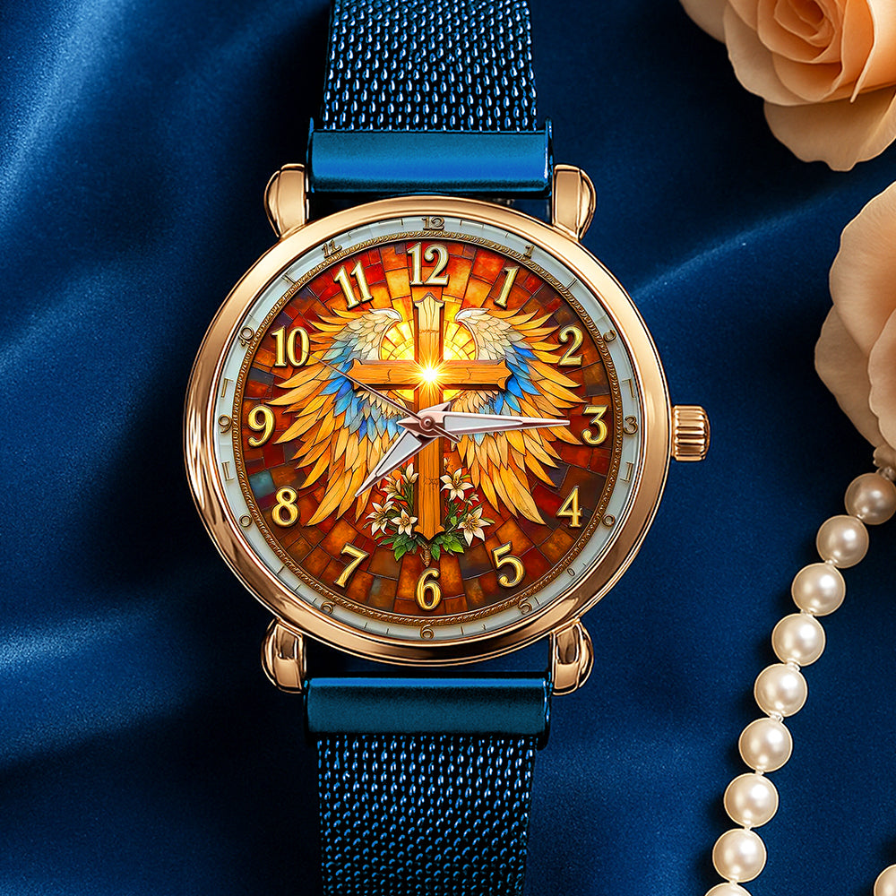 Jesus Blessing Mesh Strap Quartz Watch – Personalized Gifts For Jesus Lovers 01huqn250725-Homacus