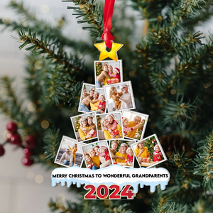 Personalized Gifts For Grandparents, Acrylic Family Photo Christmas Ornament 07HUPU250924 ct141124-Homacus