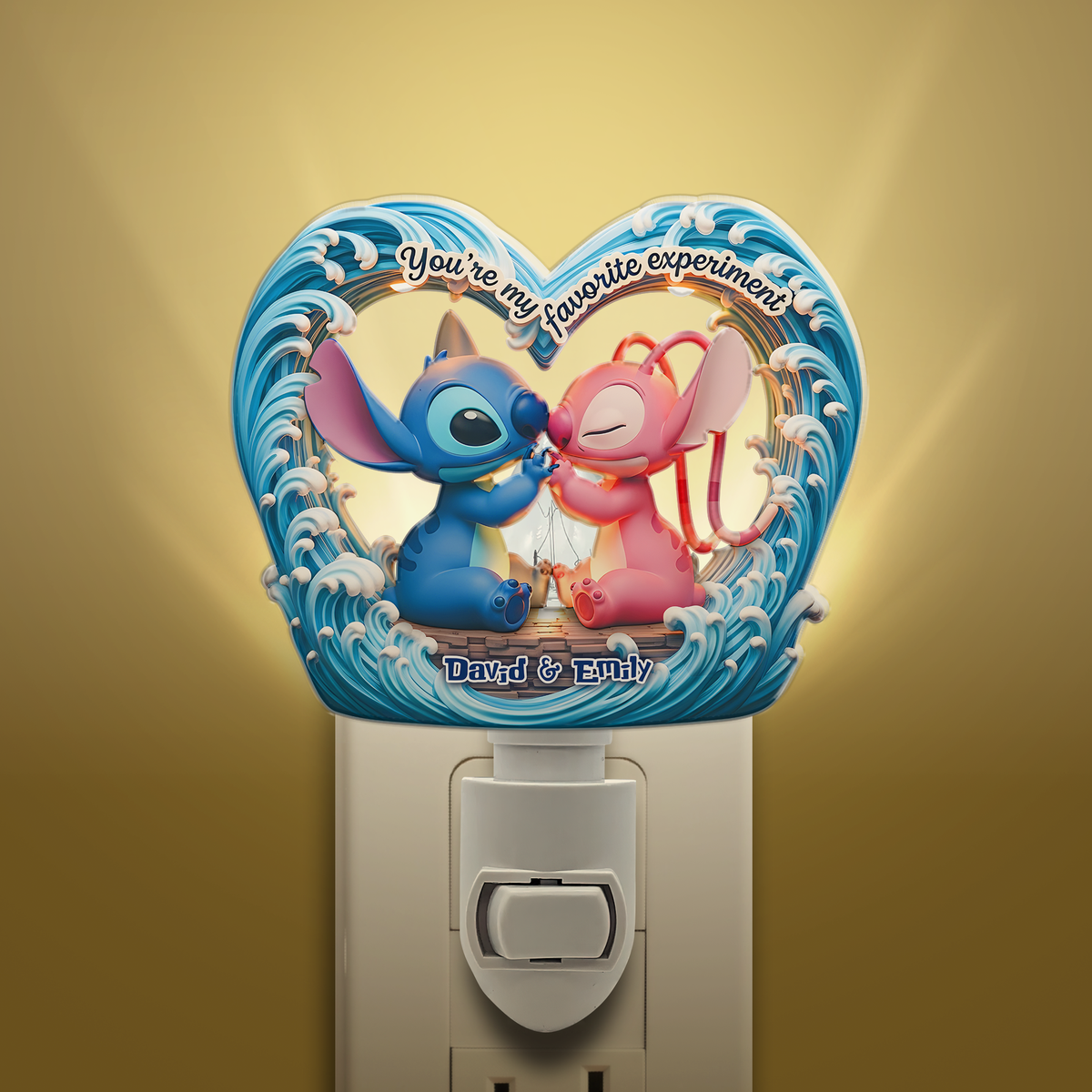 Cute Alien Couple Acrylic Night Light - Personalized Gift For Couple 01qhpu020625-Homacus