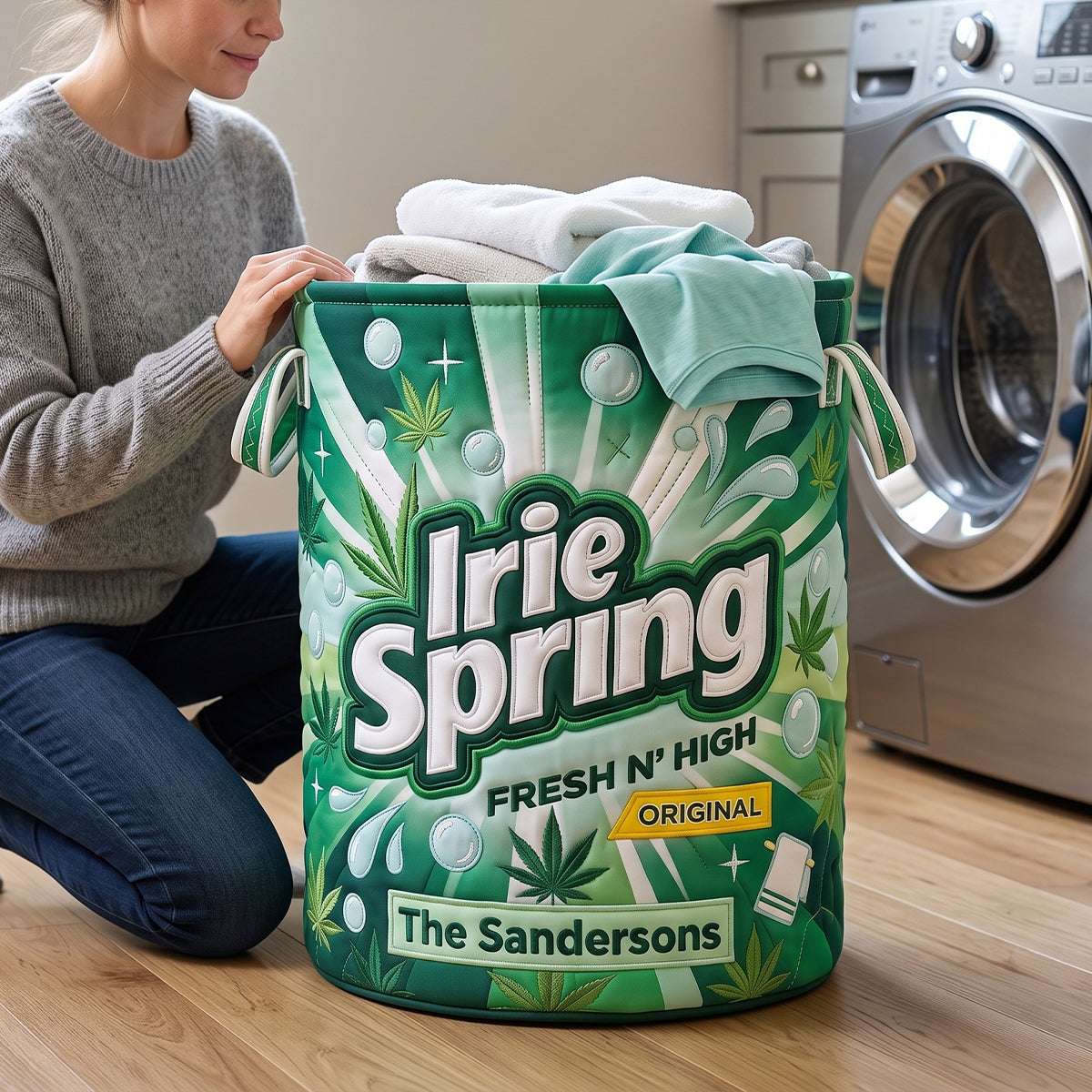 Laid-Back Stoner Laundry Basket - Personalized Gifts 03hutn110726-Homacus
