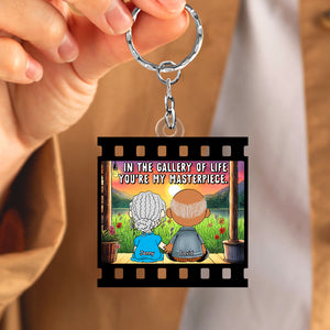 Personalized Gifts For Couple Keychain 02totn191224hg In The Gallery Of Life You're My Masterpiece-Homacus