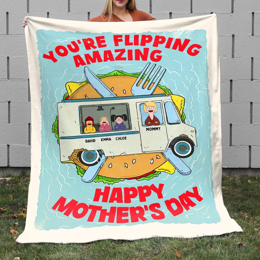 Personalized Gifts For Mom Blanket You're Flipping Amazing 01TODT281224HG-Homacus