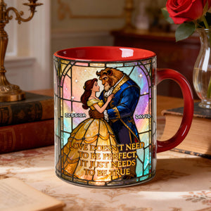 Romantic Fairytale Couple Coffee Accent Mug - Personalized Gift For Couples 08KILU170126-Homacus