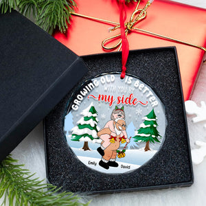 Personalized Gift for Couple Christmas Ornament, Growing Old Couple 03toqn231024pa-Homacus