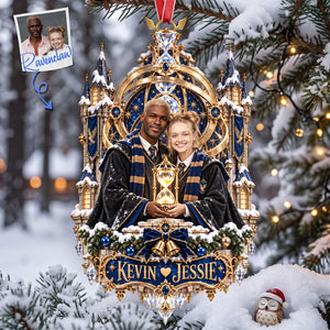 Enchanted Couple Christmas Ornament - Personalized Custom Photo Gift For Couples 02HATA100926
