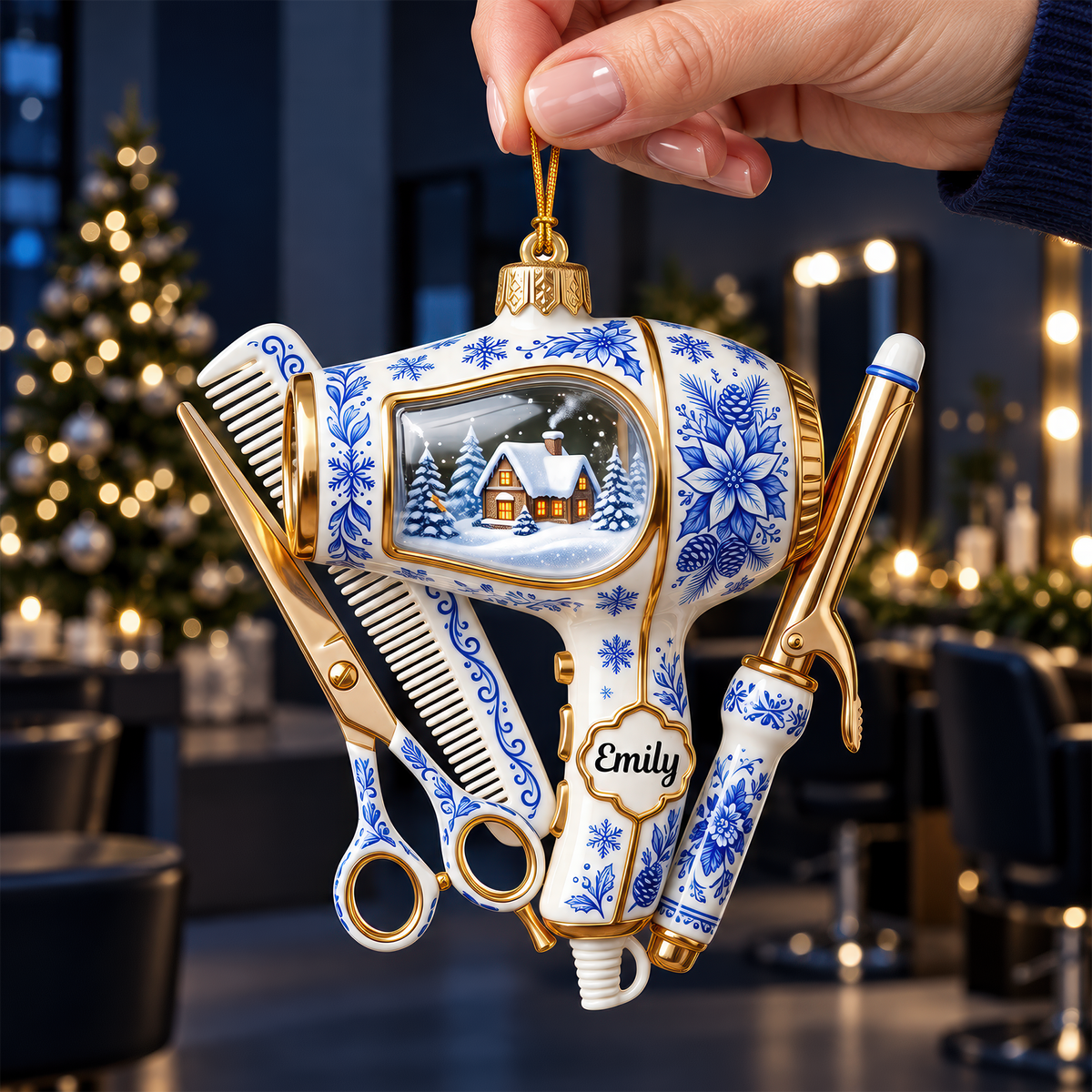 Toile De Jouy Christmas Ornament - Personalized Gifts For Hairstylist 01pgqn121026-Homacus