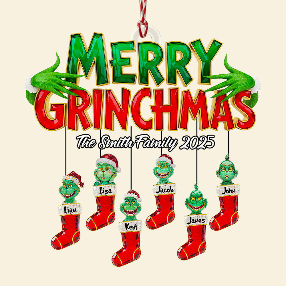 Ruby Socks Family Christmas Ornament Personalized Gifts For Family 01OHDT260825-Homacus