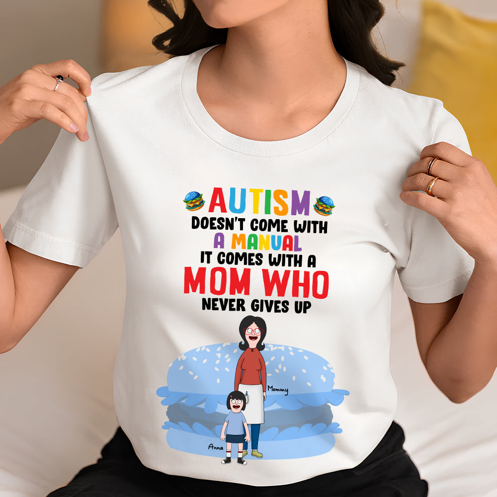 Personalized Gifts For Autism Mom Shirt, Mom & Her Little Kid 01KALU100325HG-Homacus