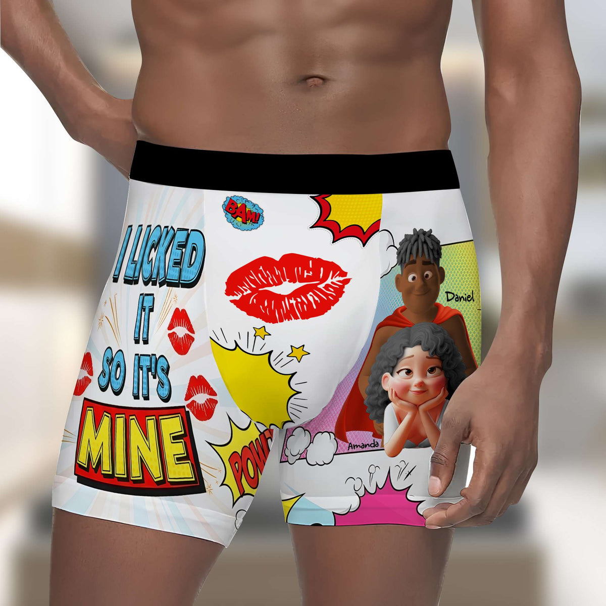Spicy Couple Men's Boxers - Personalized Gifts For Him 04TGLU240625-Homacus