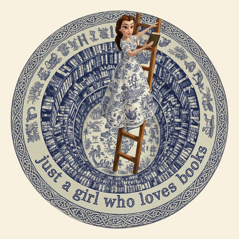 Personalized Christmas Gifts For Book Lovers Quilted Round Mat 03tgtn021025-Homacus