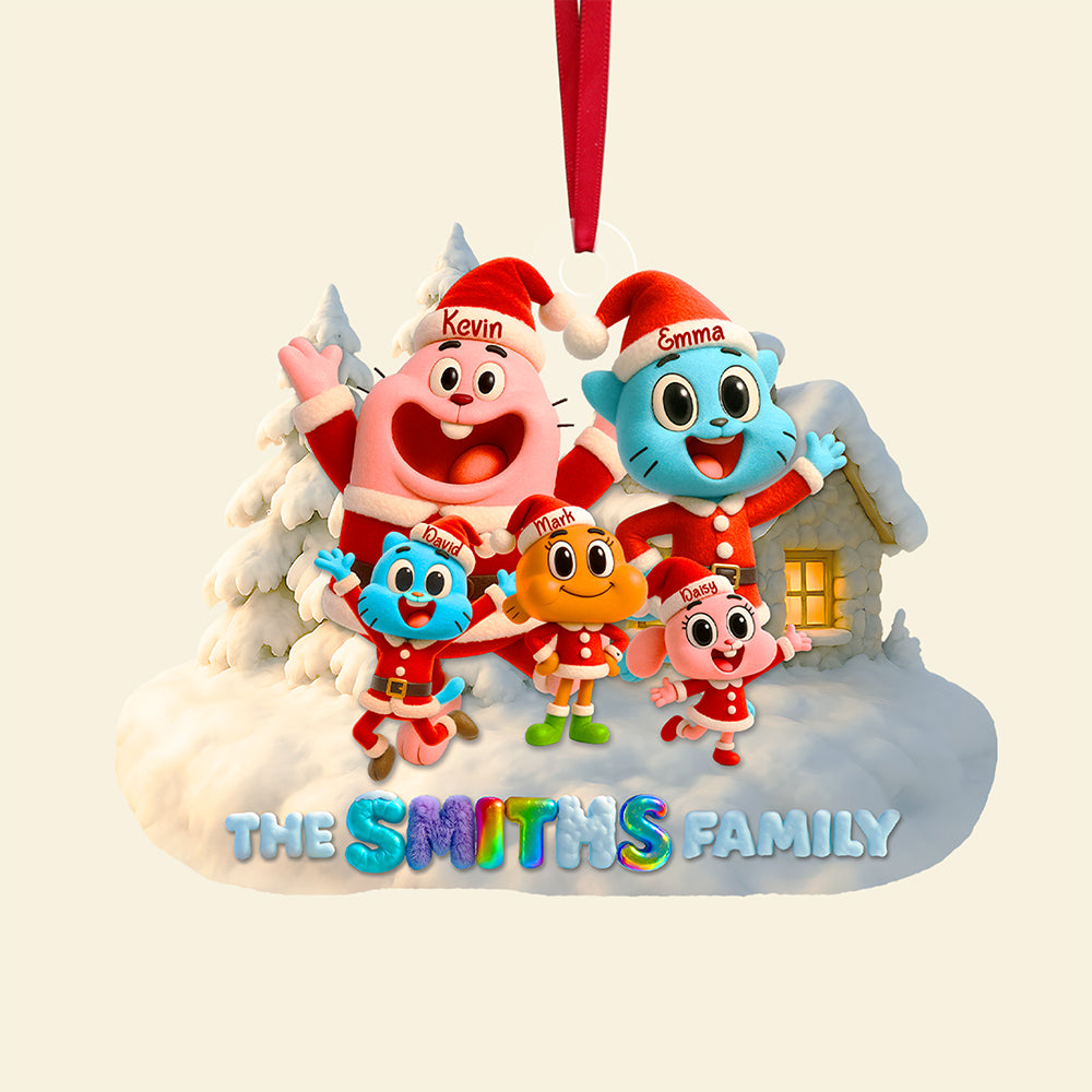 Cute Family Christmas Ornament Personalized Gifts For Family 02OHTA250825-Homacus