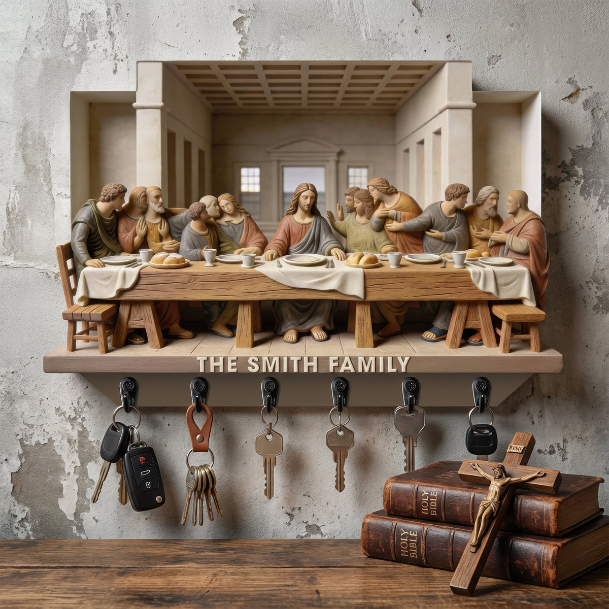 The Last Supper Acrylic Key Hanger - Personalized Gifts For Christians 04HYQN060126-Homacus