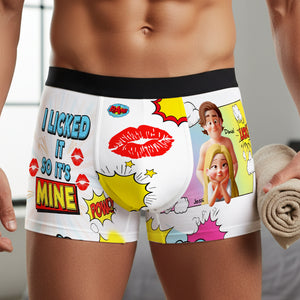 Flirty Couple Men's Boxers - Personalized Christmas Gifts For Him 04TGLU060925-Homacus
