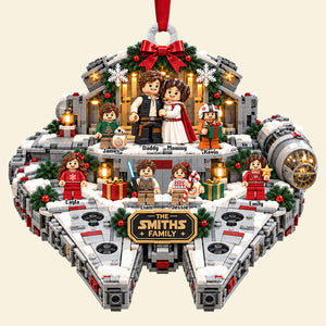 Lovely Legend Family Exploring The Interstellar Acrylic Ornament - Personalized Christmas Gifts For Family 03hata070926