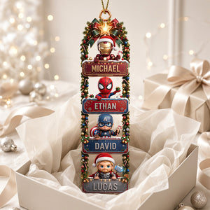 Protection Warrior Family Acrylic Ornament - Personalized Christmas Gifts For Family 02padt230926-Homacus