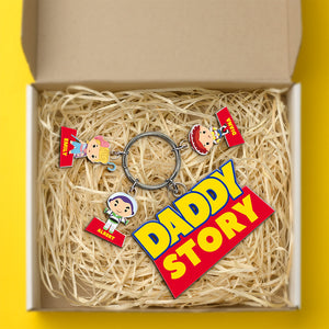 Dad Story Keychain - Personalized Gifts For Dad 02kaqn070525-Homacus