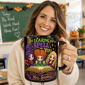 Spooky Witch Spell Accent Mug - Personalized Halloween Gifts 04hudt270826