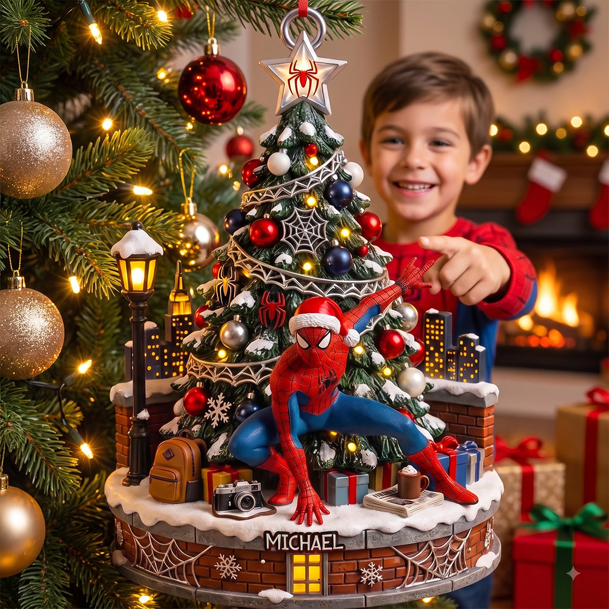 Holiday City Hero Ornament - Personalized Gifts For Christmas 06TODT040826