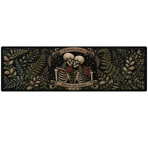 Eternal Love Skeleton Couple Quilted Table Runner - Personalized Gifts For Couples 01naqn180826