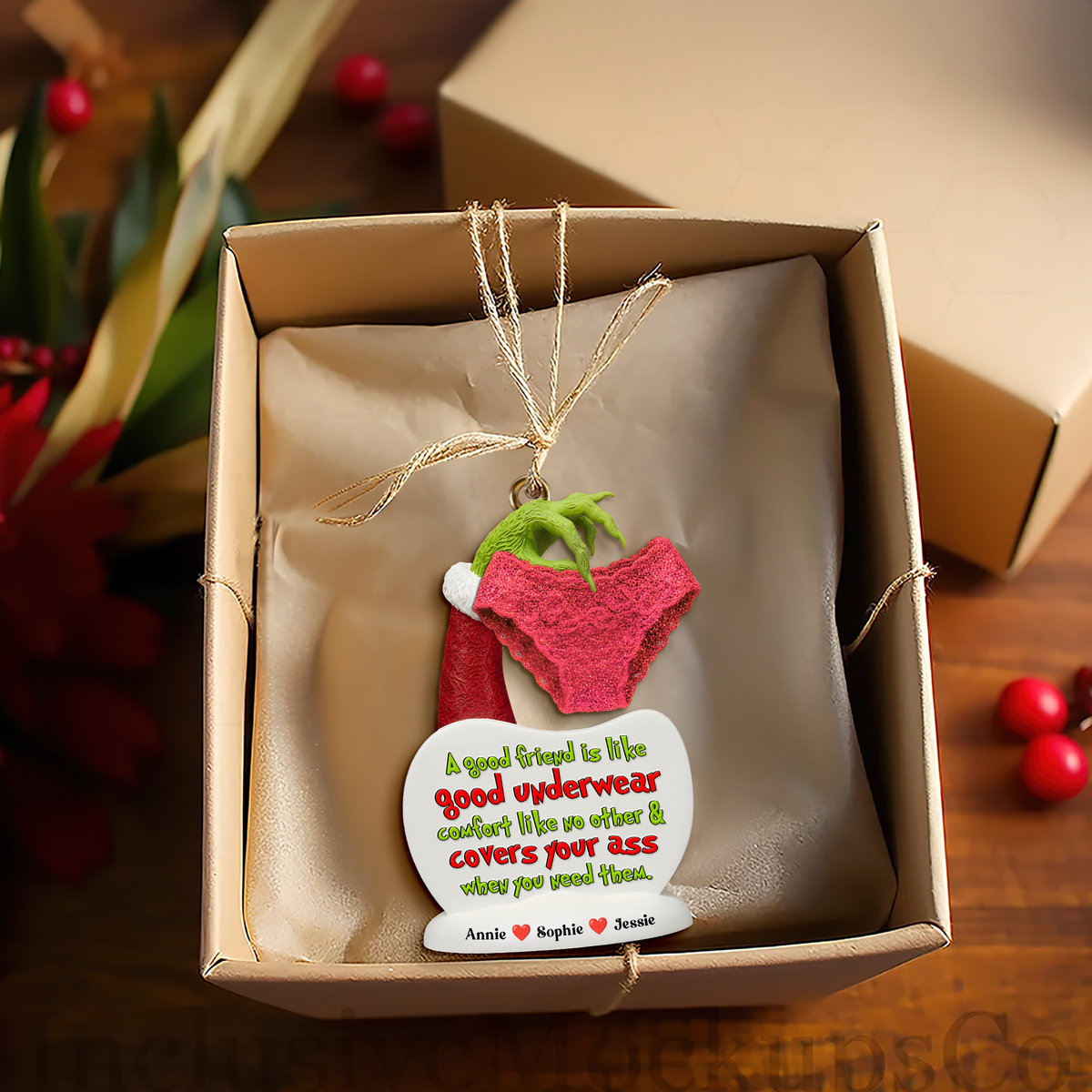 Good Underwear Acrylic Ornament - Personalized Gift For Best Friends 02NALU271025-Homacus