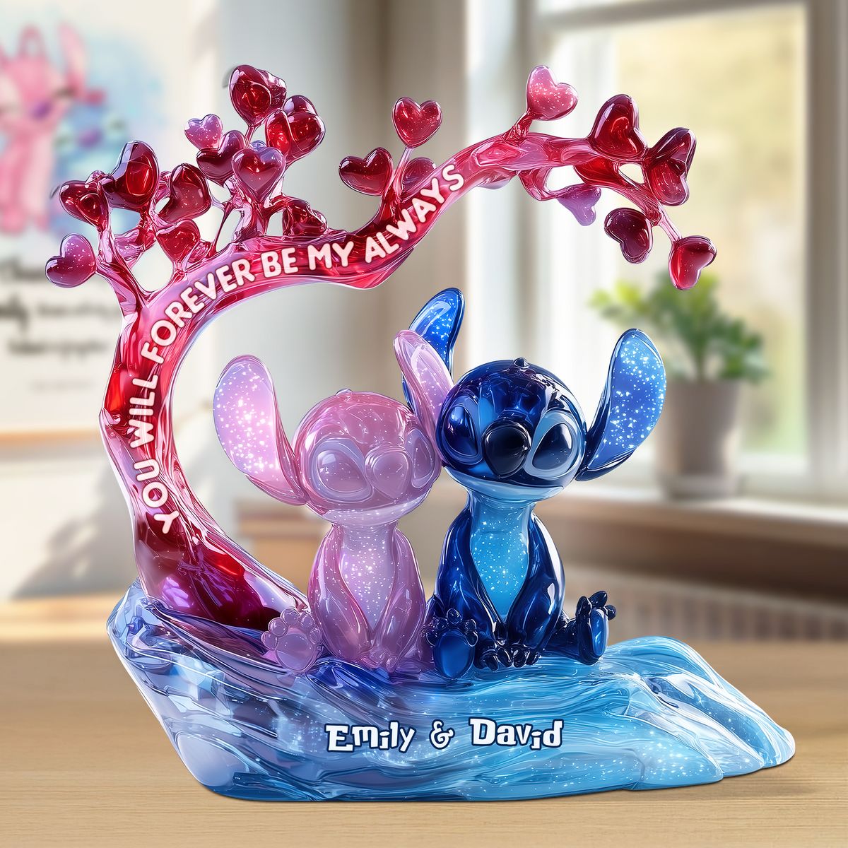 Cute Monster Couple Plaque - Personalized Gifts For Couple 01tgpu280625-Homacus