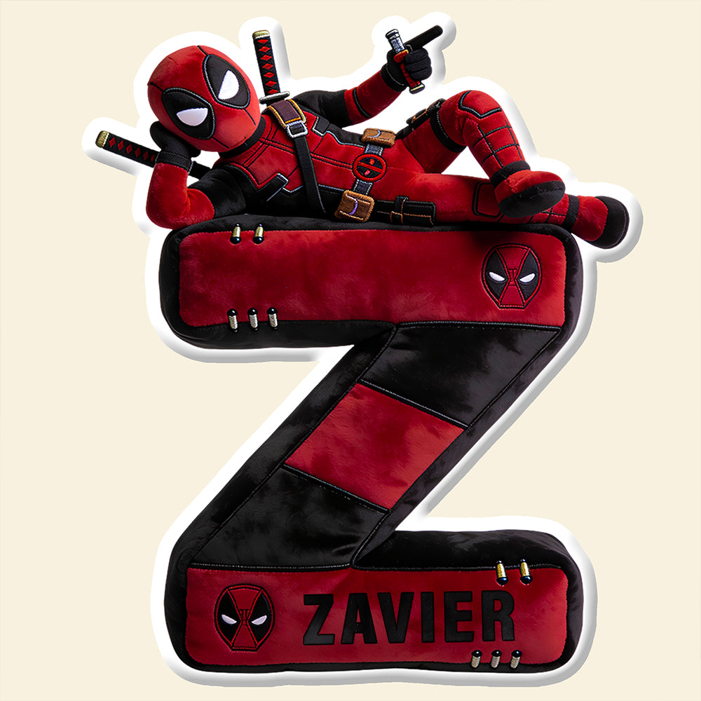 Chaotic Red Antihero Alphabet Letter Pillow - Personalized Gifts For Kids 03NADT101225-Homacus