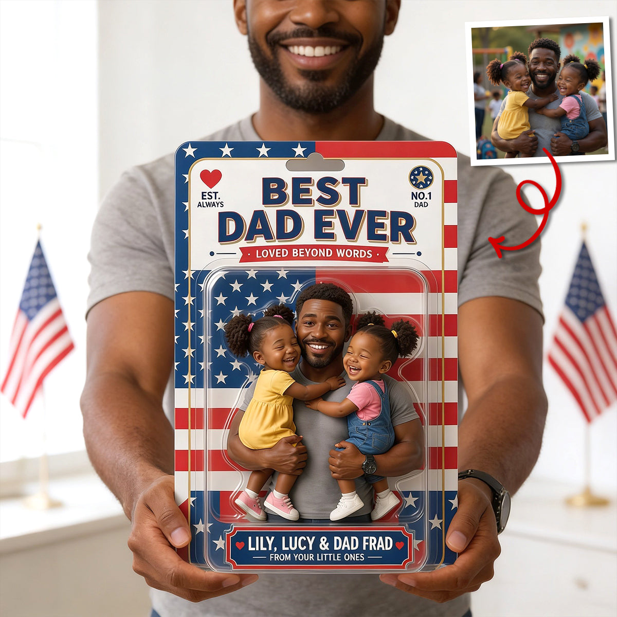Custom Photo Best Dad Ever Acrylic Plaque - Personalized Gifts For Dad 01tytn040526-Homacus