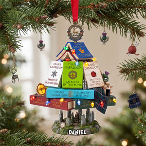 Book Stack Ornament - Personalized Gifts For Novel Fans Christmas Ornament 10HULU011026