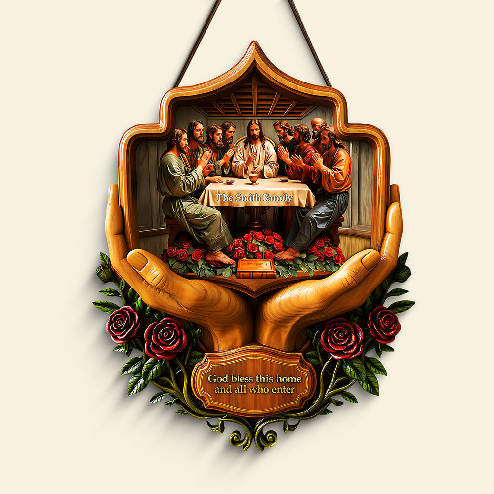 Christian Family Wood Sign - Personalized Gifts For Family 01tota040925-Homacus