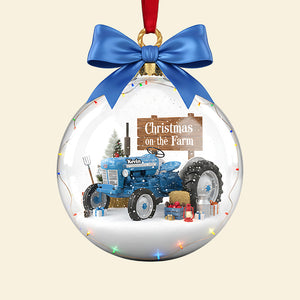 Farm Tractors Acrylic Ornament, Personalized Gifts For Christmas 02hyta271025-Homacus