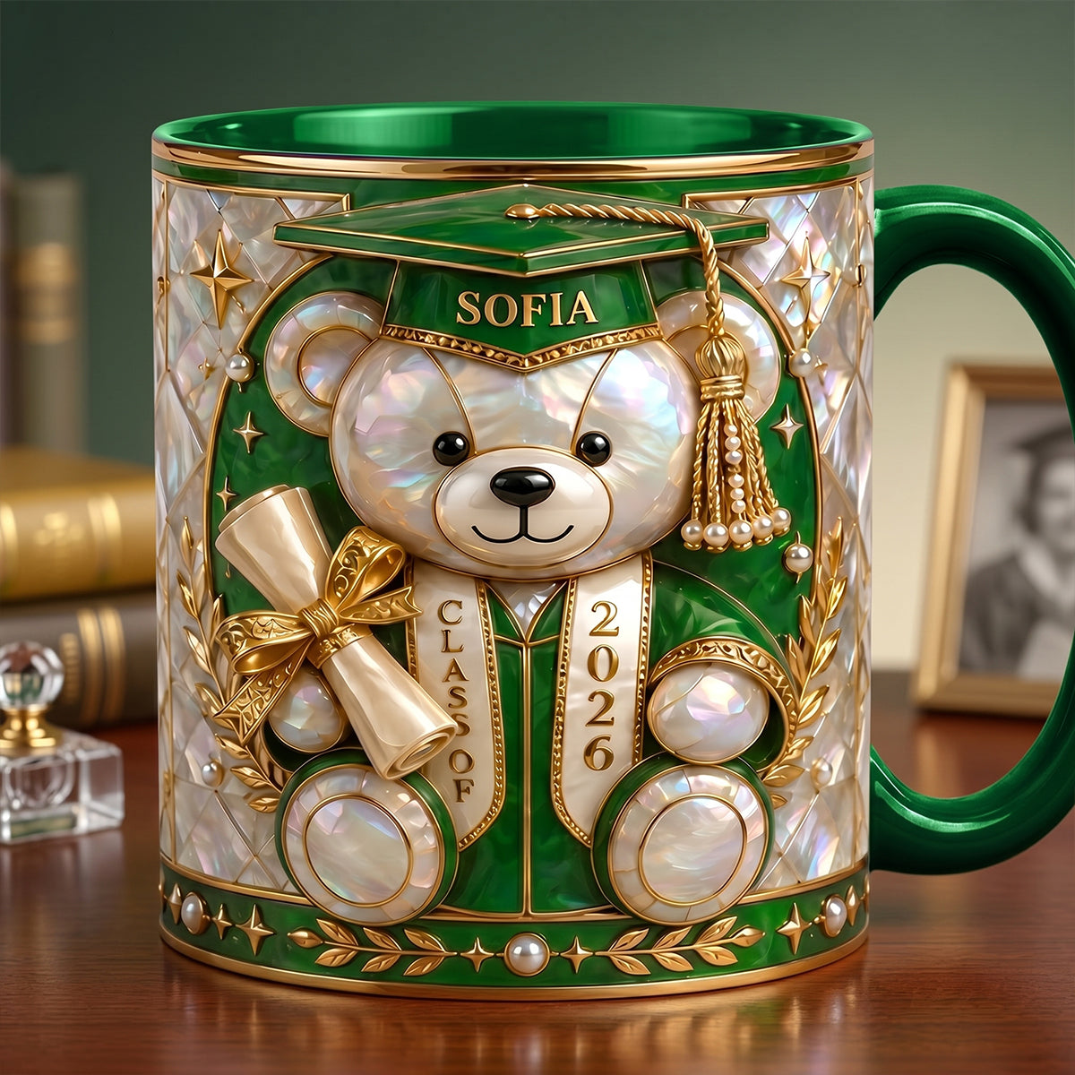 Lovely Bear - Celebrate Graduation Accent Mug - Personalized Gifts For Graduates 04tytn080526-Homacus